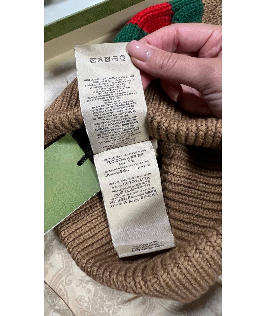GUCCI Коричневая шапка, фото 5