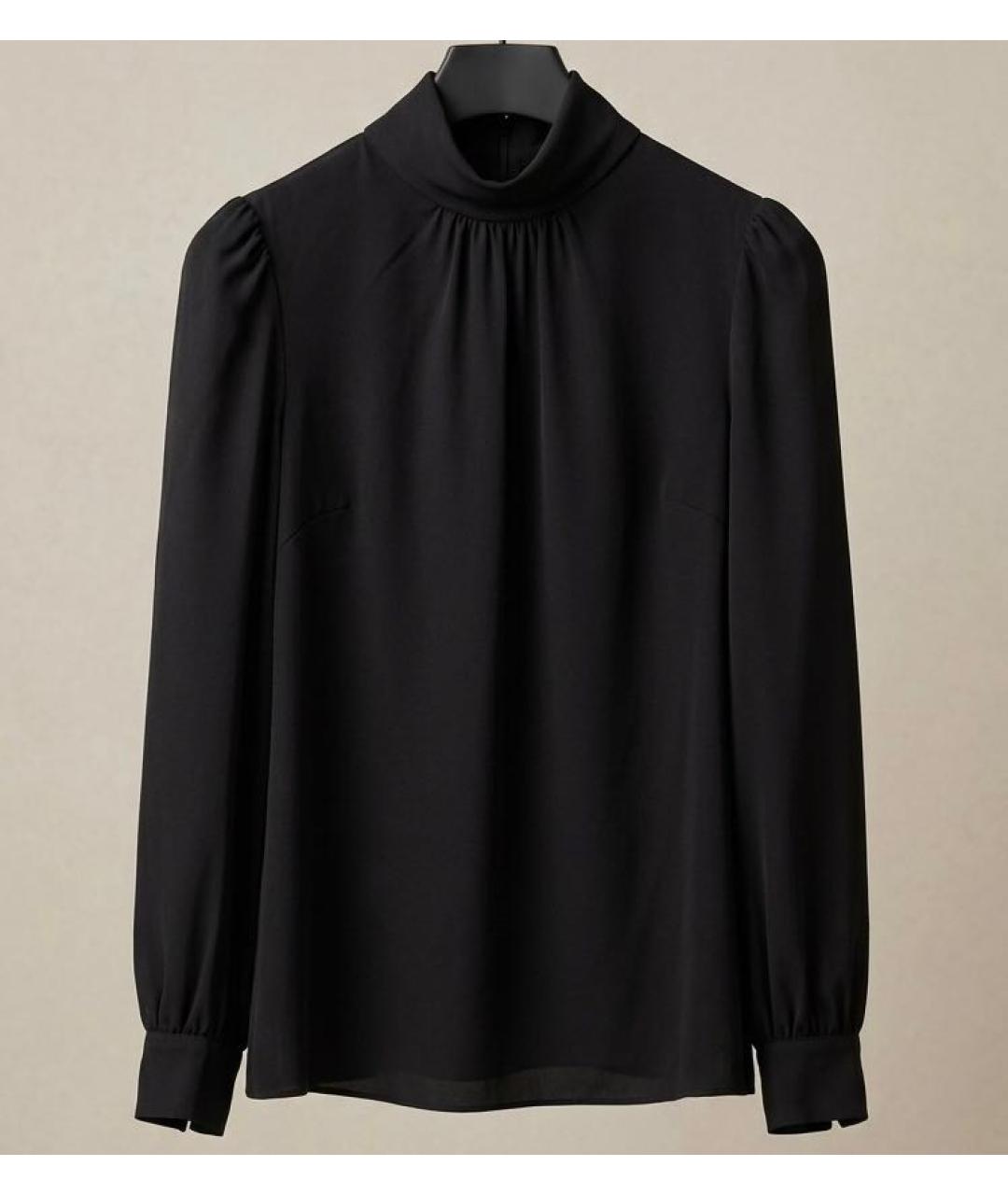 DOLCE&GABBANA Черная шелковая блузы, фото 8