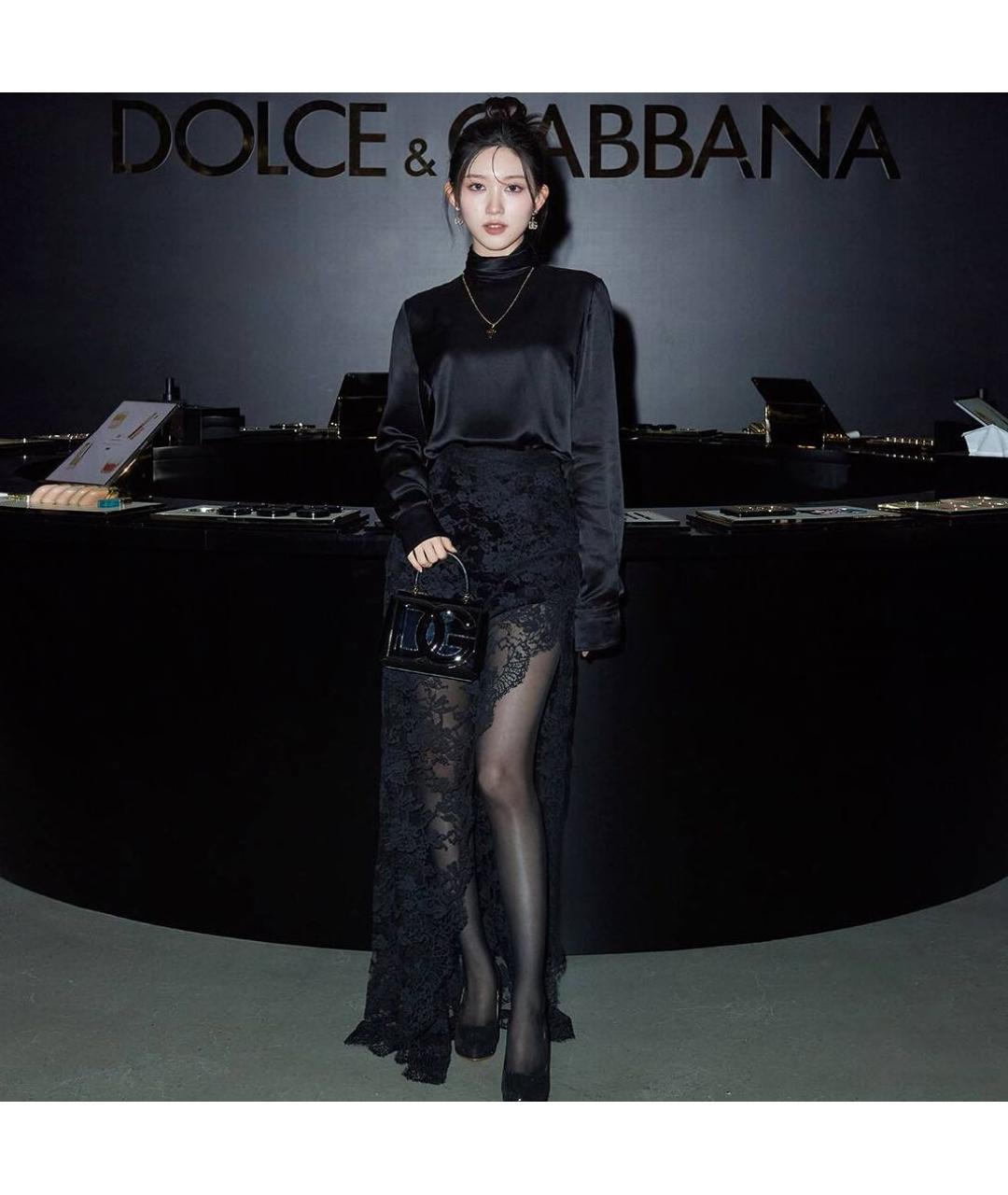 DOLCE&GABBANA Черная шелковая блузы, фото 3