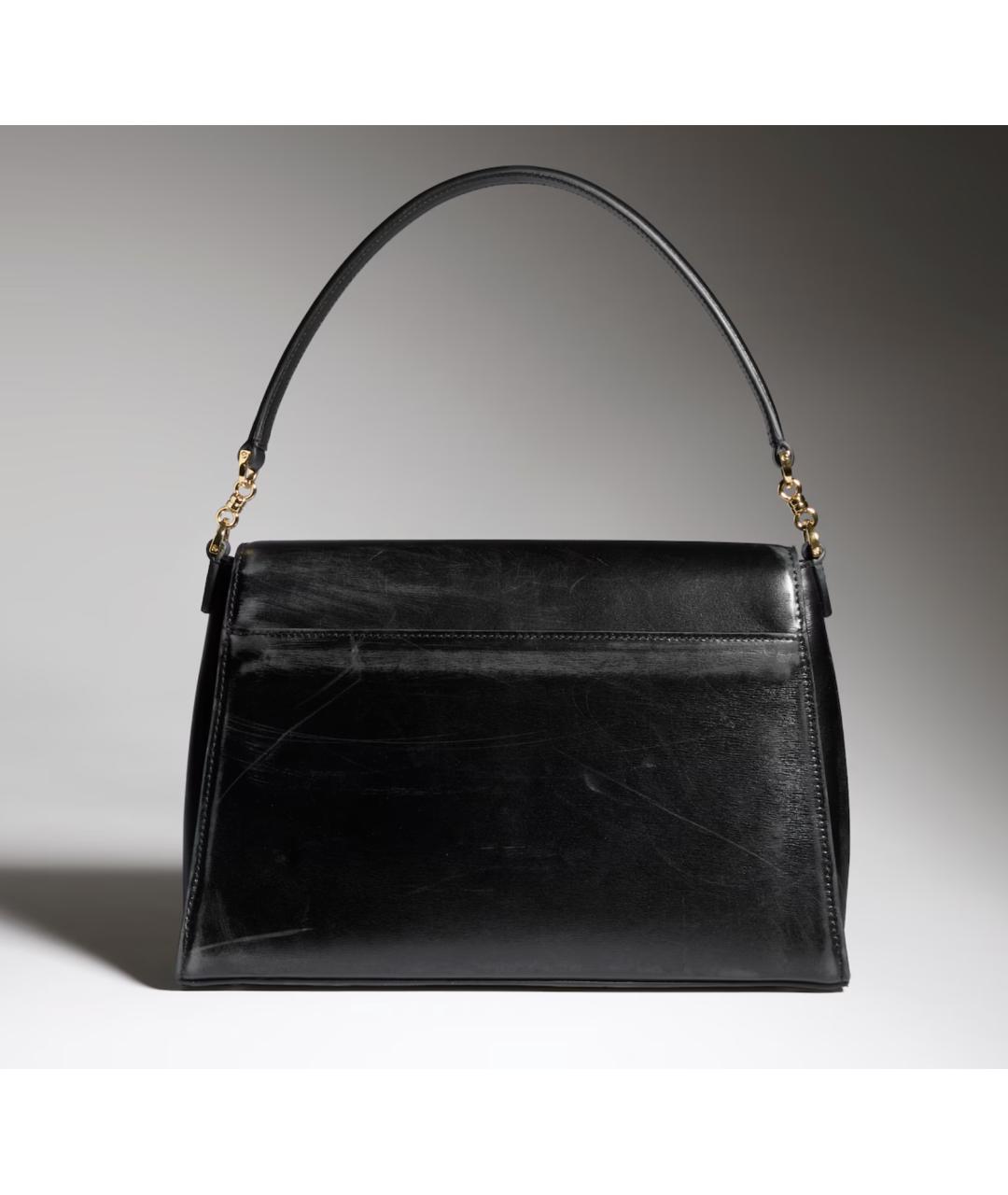 GUCCI Черная кожаная сумка через плечо, фото 4
