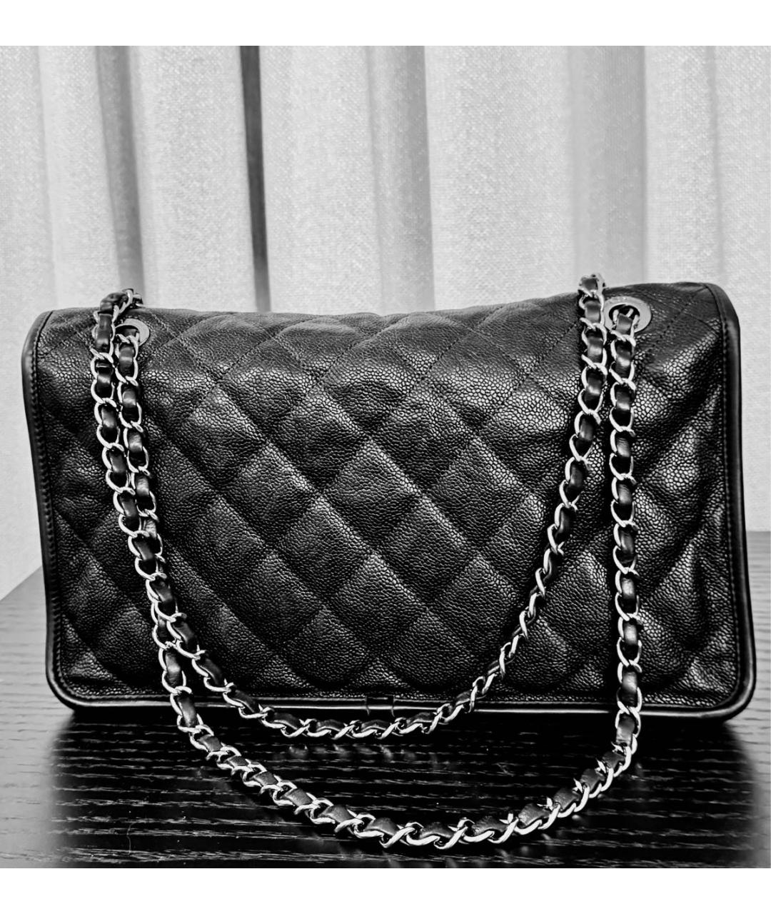 CHANEL Черная кожаная сумка через плечо, фото 3