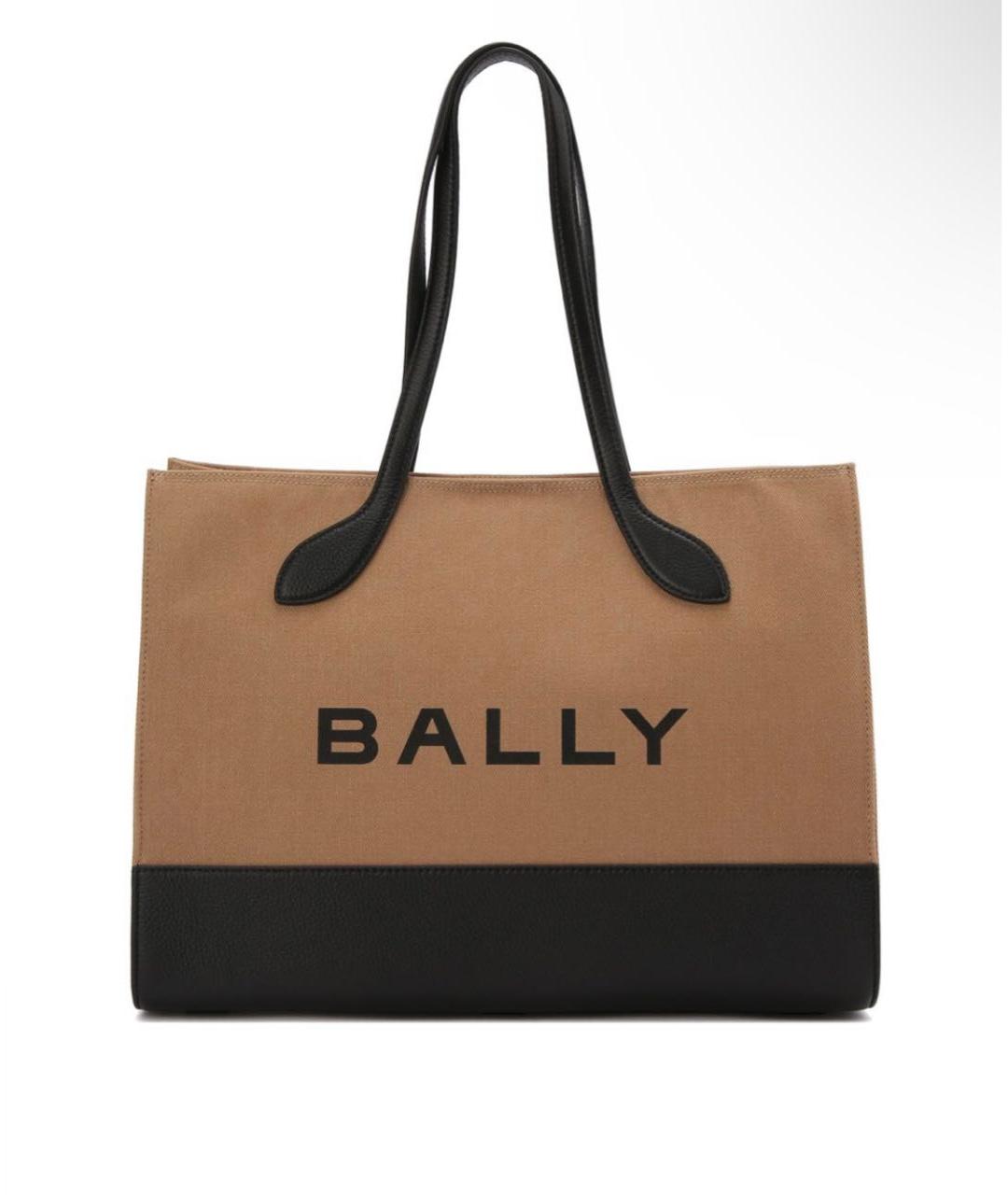 BALLY Бежевая кожаная сумка тоут, фото 9