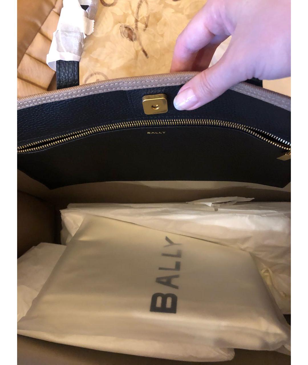 BALLY Бежевая кожаная сумка тоут, фото 8