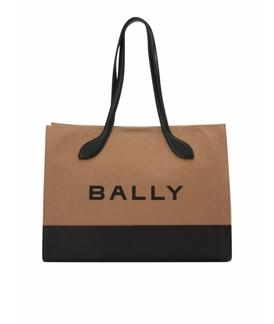 BALLY Бежевая кожаная сумка тоут, фото 1