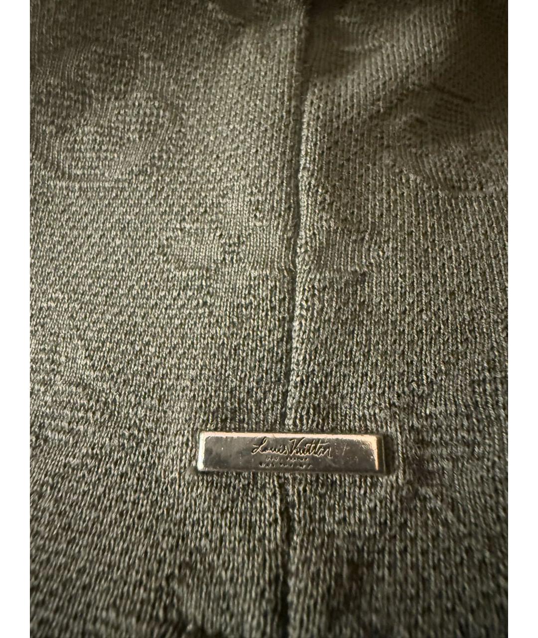 LOUIS VUITTON Хаки хлопковая футболка, фото 3