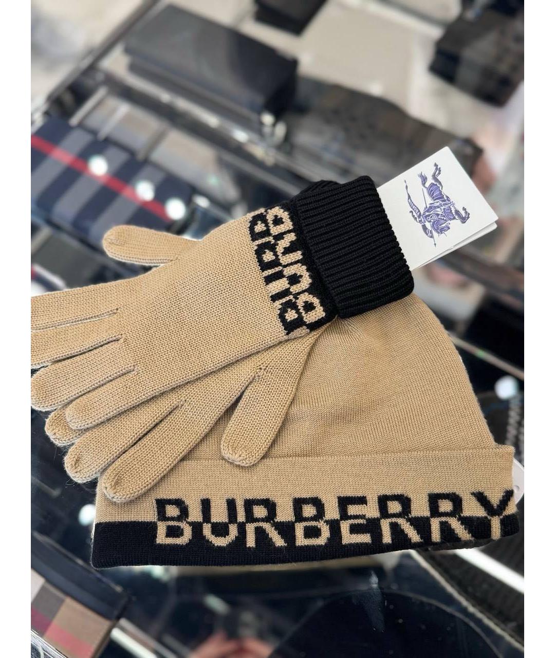 BURBERRY Коричневая шерстяная шапка, фото 4