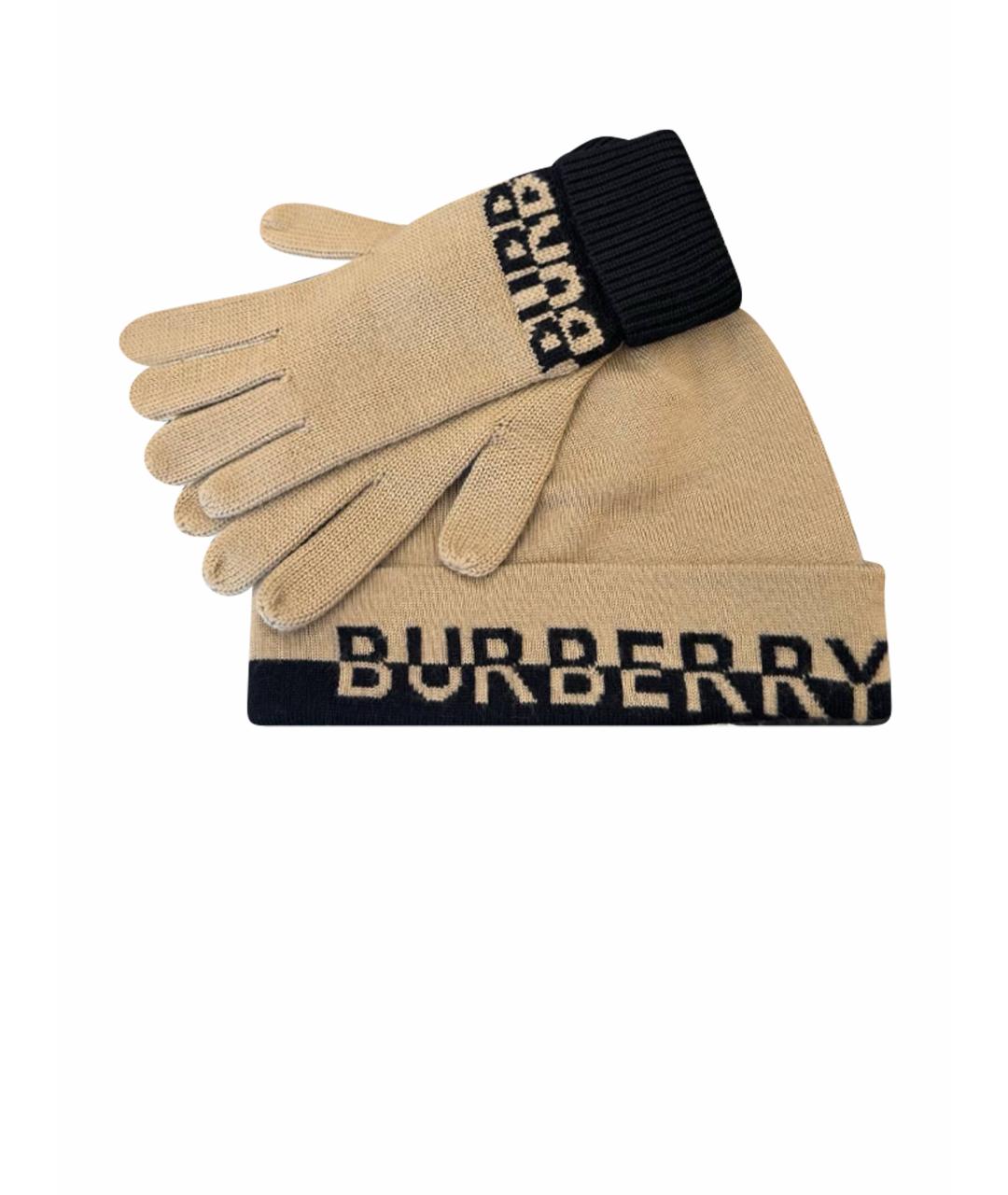 BURBERRY Коричневая шерстяная шапка, фото 1