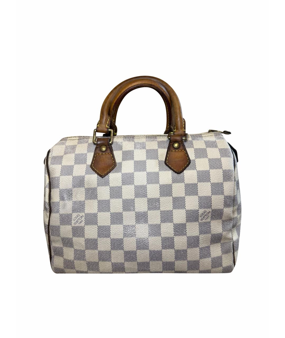 LOUIS VUITTON Белая сумка с короткими ручками из канвы, фото 1