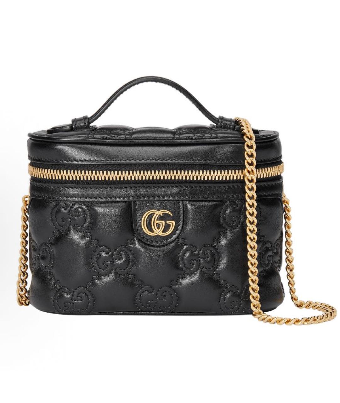 GUCCI Черная кожаная сумка через плечо, фото 5