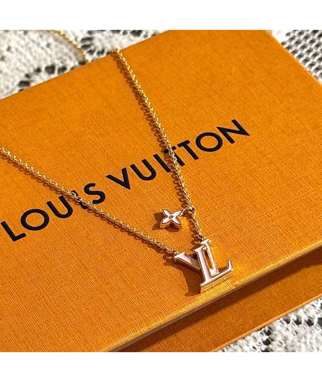 LOUIS VUITTON Золотая латунная цепочка, фото 4