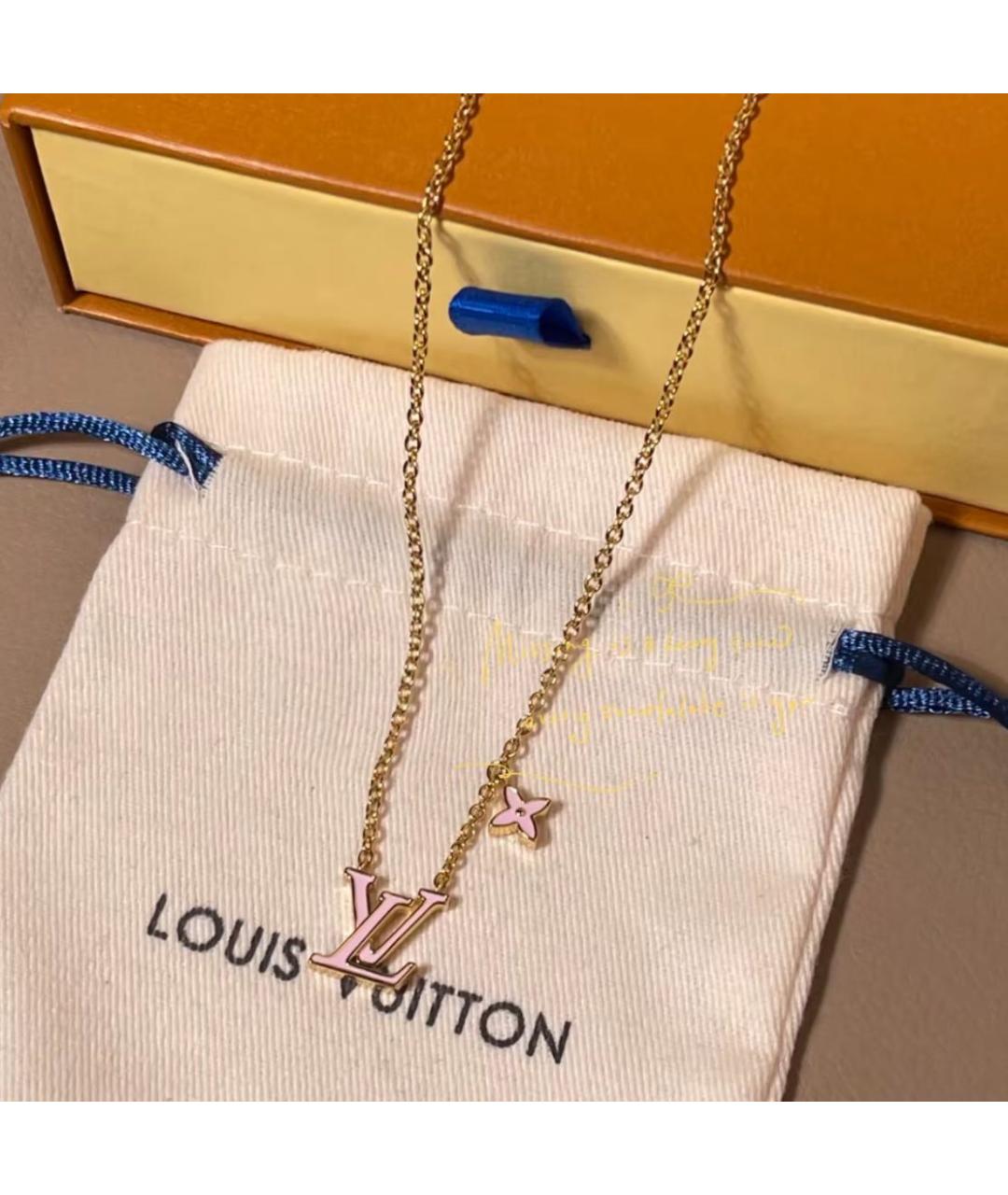 LOUIS VUITTON Золотая латунная цепочка, фото 3
