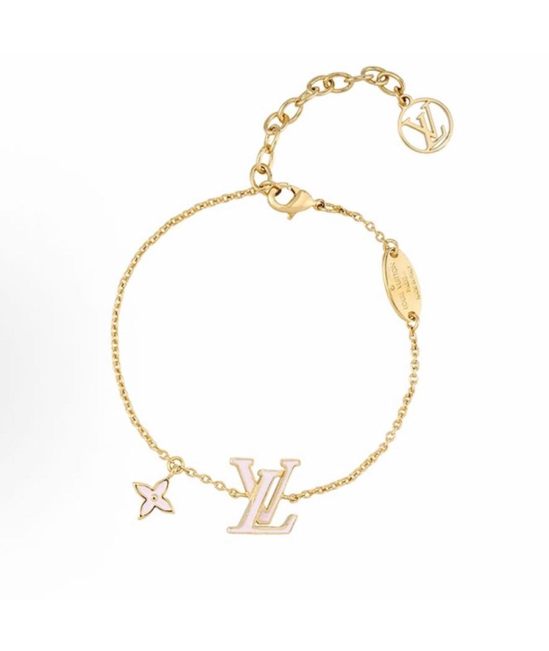 LOUIS VUITTON Золотой латунный браслет, фото 5