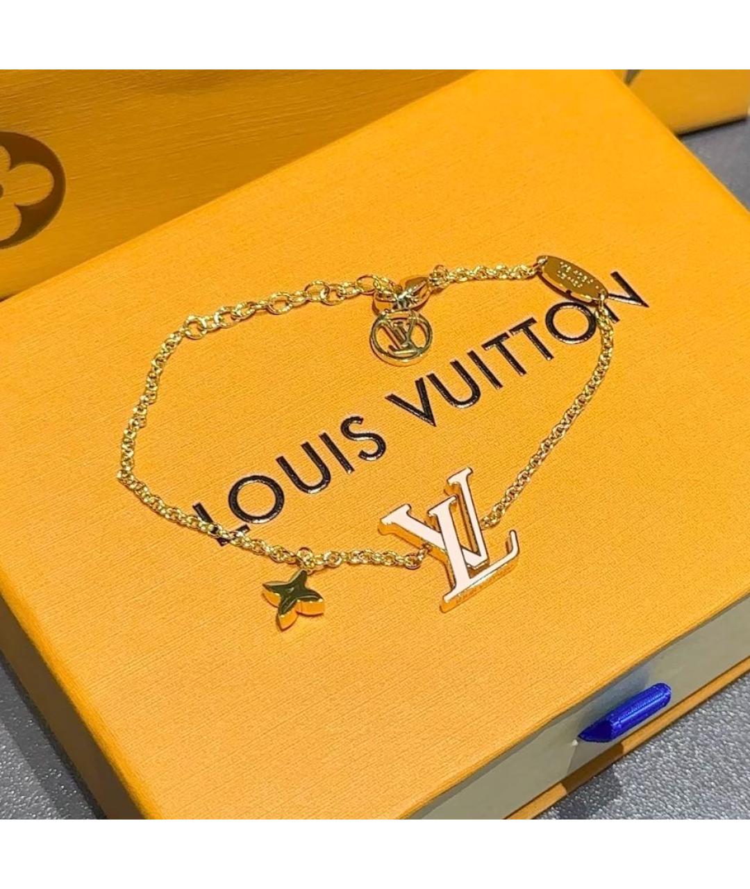 LOUIS VUITTON Золотой латунный браслет, фото 3