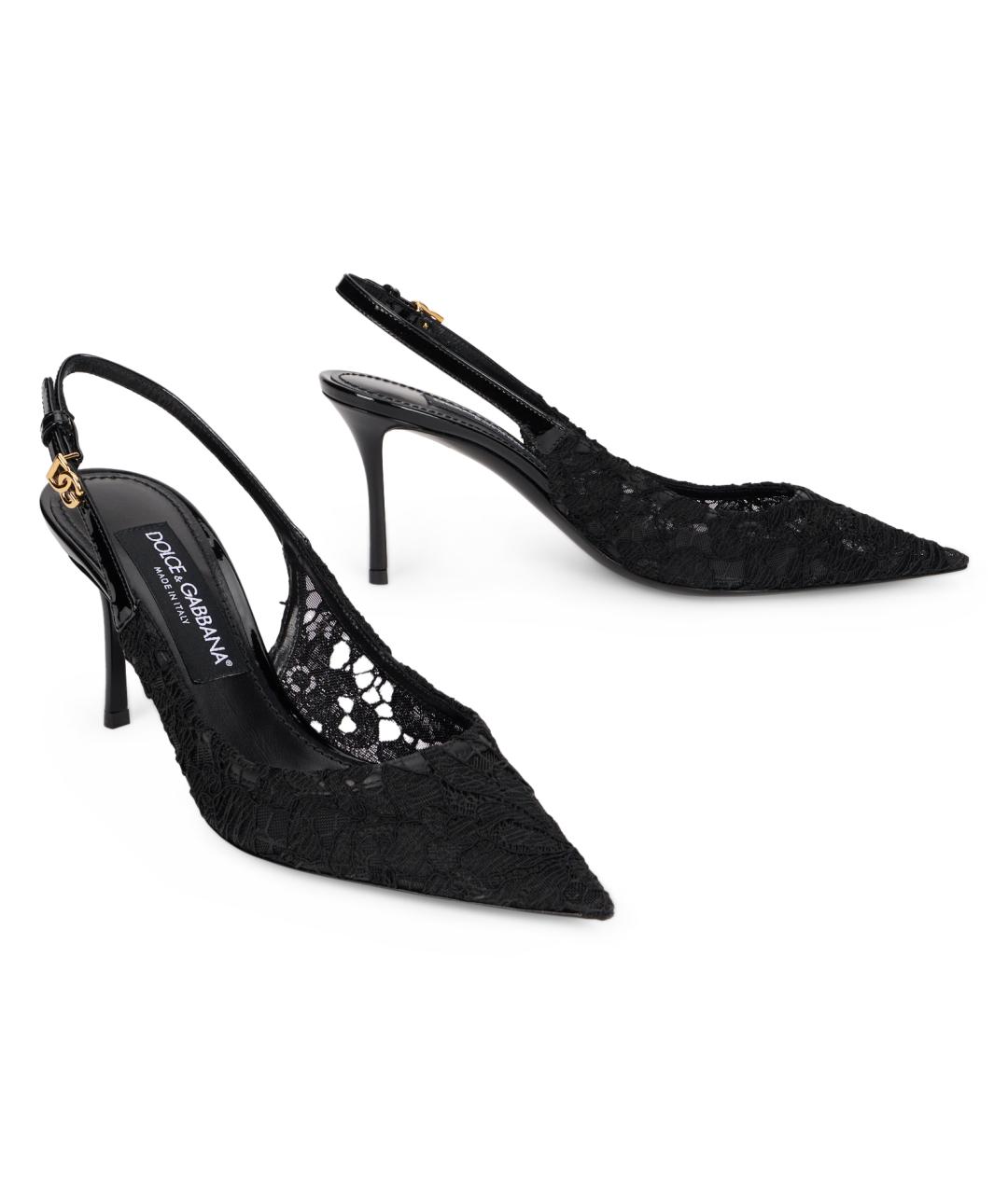 DOLCE&GABBANA Черные текстильные туфли, фото 3