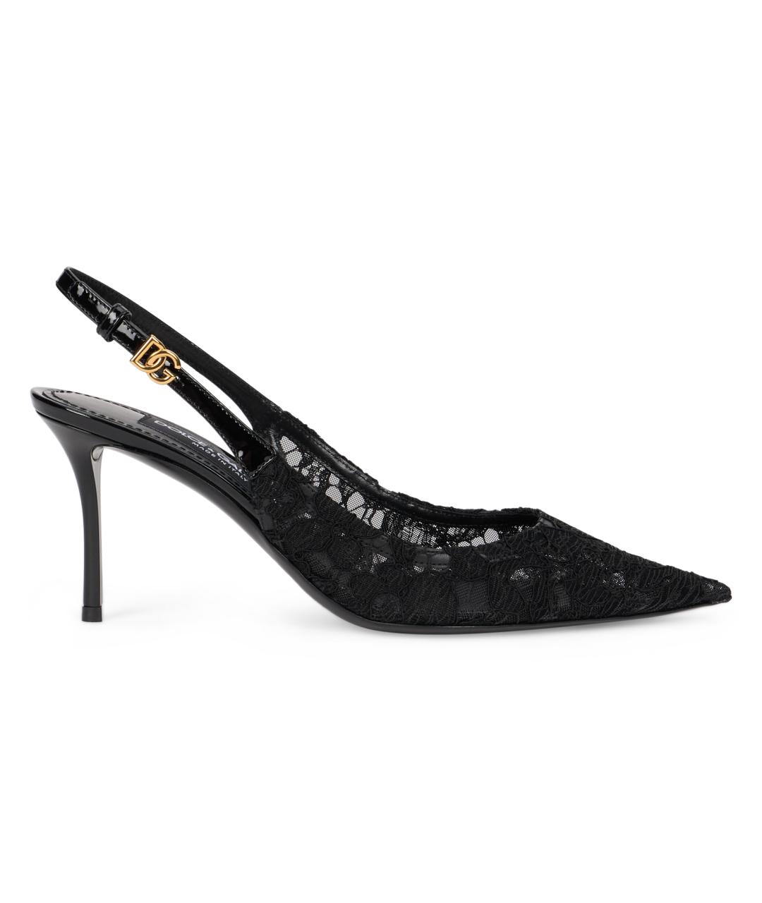 DOLCE&GABBANA Черные текстильные туфли, фото 2