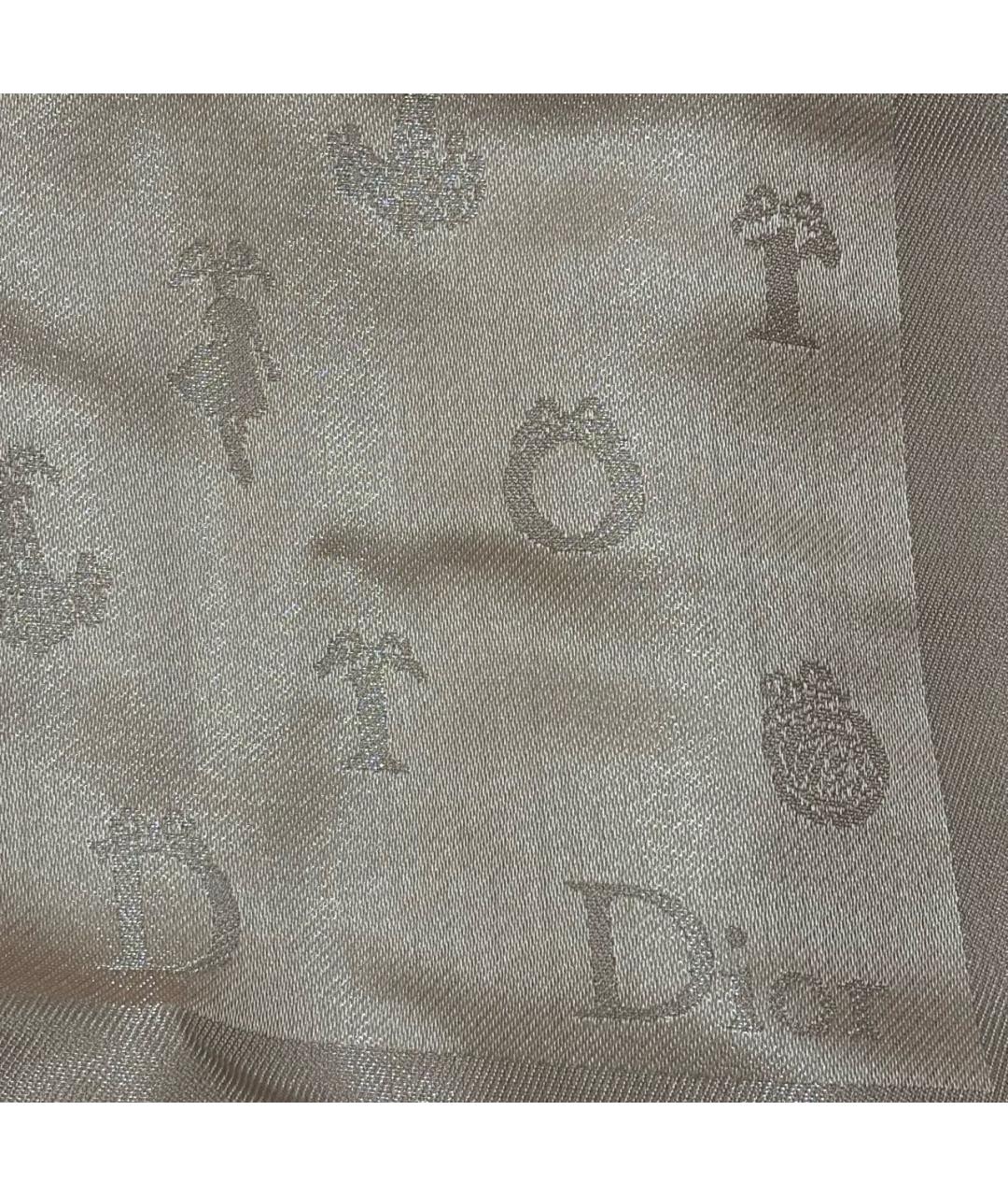 CHRISTIAN DIOR Розовый шелковый шарф, фото 2
