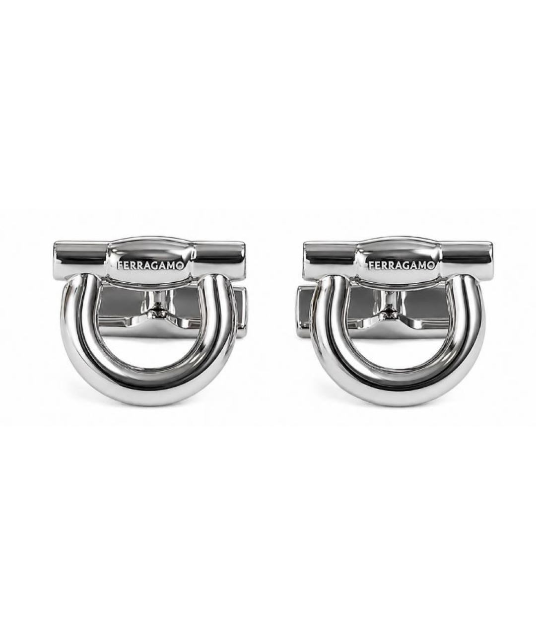 FERRAGAMO Серебряные металлические запонки, фото 1