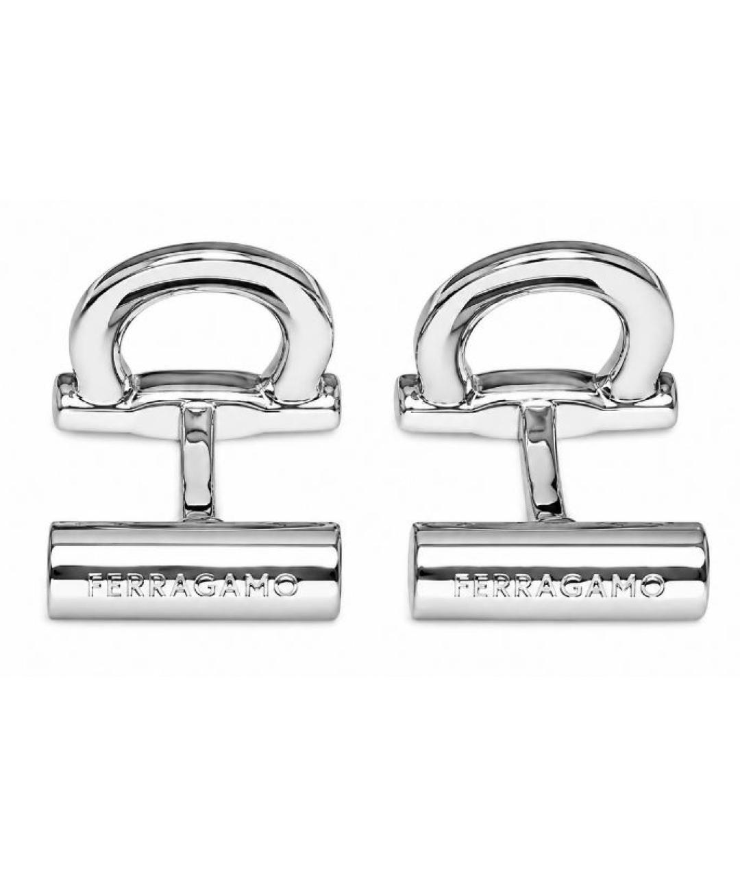 FERRAGAMO Серебряные металлические запонки, фото 2