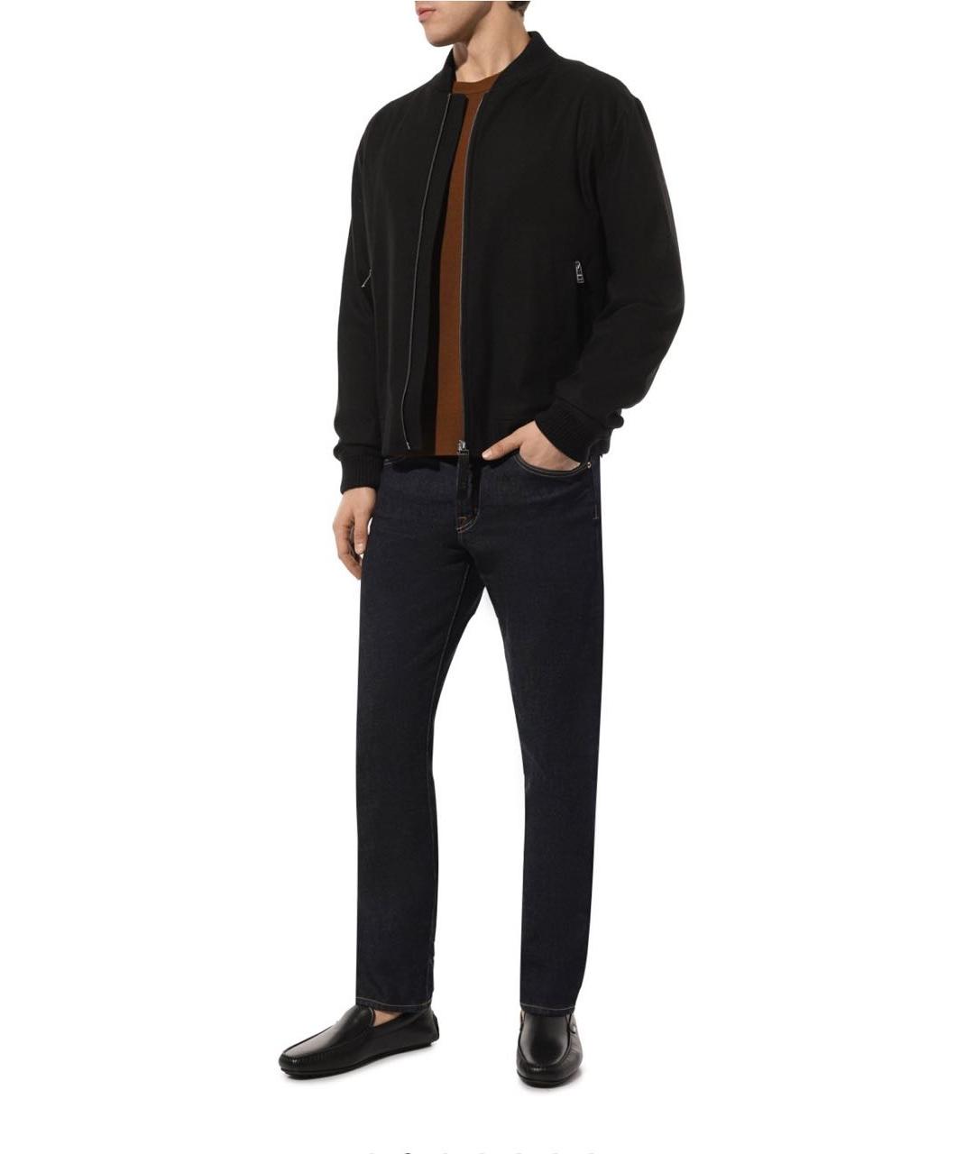 HUGO BOSS Черные кожаные мокасины, фото 5