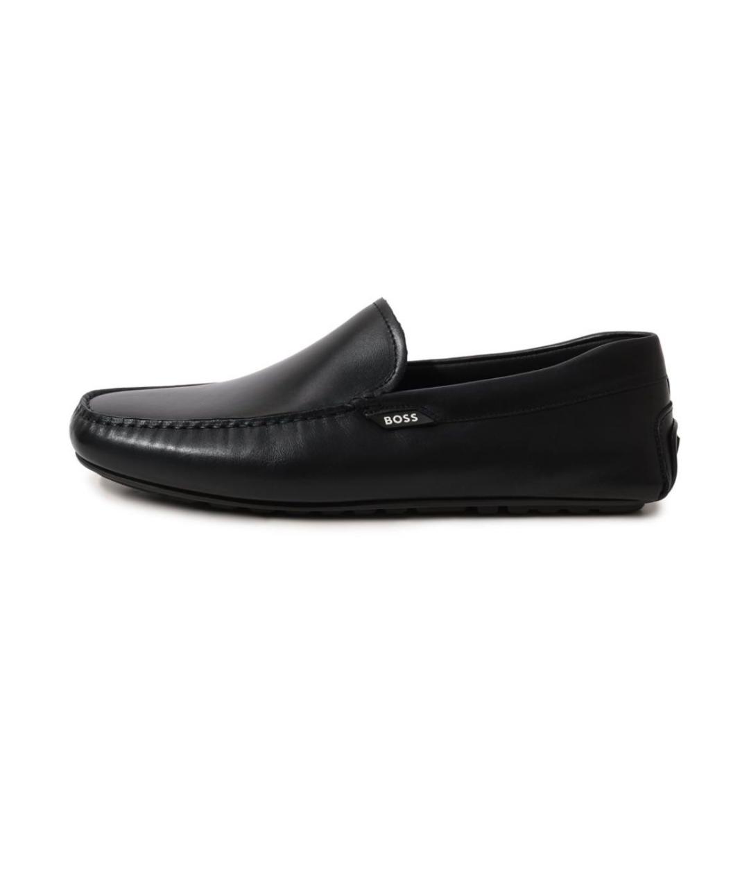 HUGO BOSS Черные кожаные мокасины, фото 9