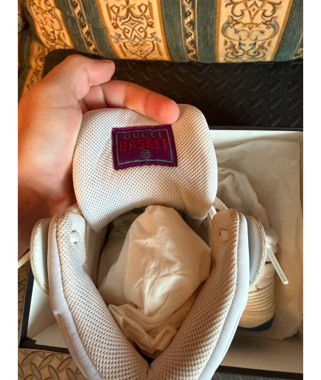 GUCCI Белые кеды, фото 4