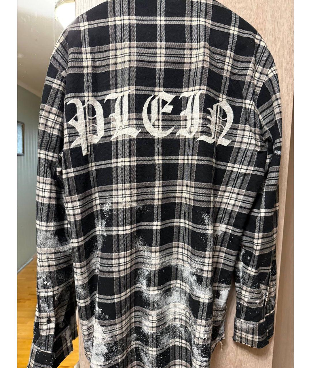 PHILIPP PLEIN Черная шелковая кэжуал рубашка, фото 2