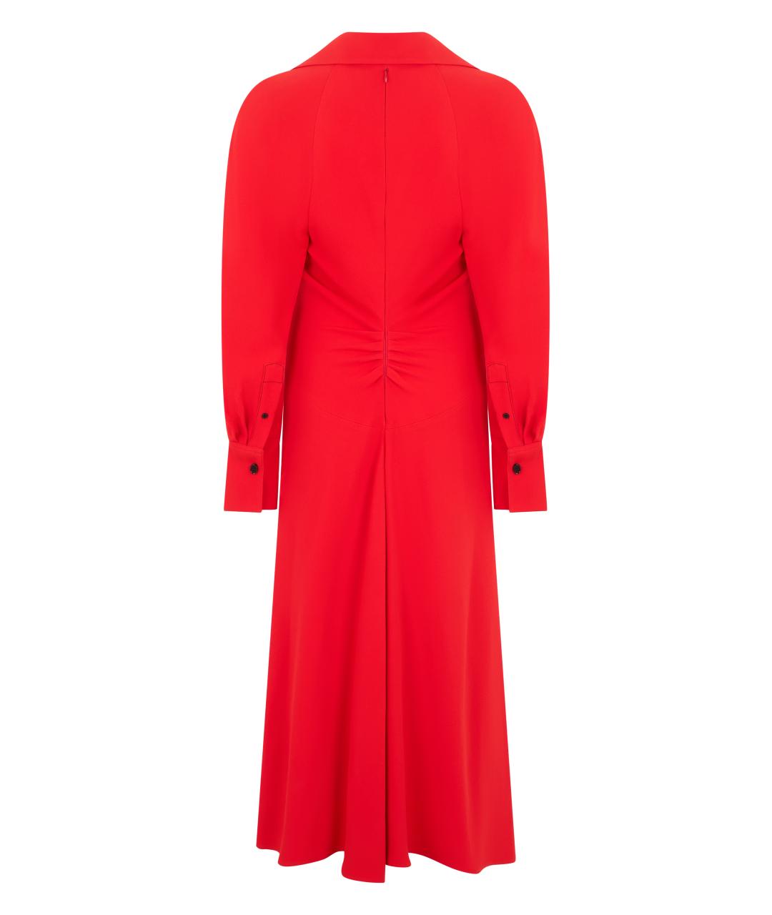 VICTORIA BECKHAM Красное вискозное платье, фото 2
