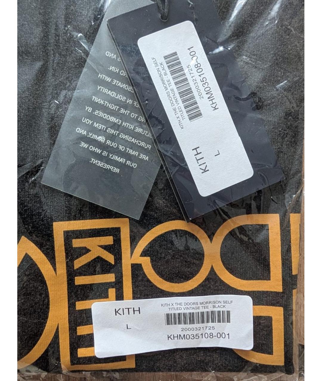 KITH Черная хлопковая футболка, фото 7