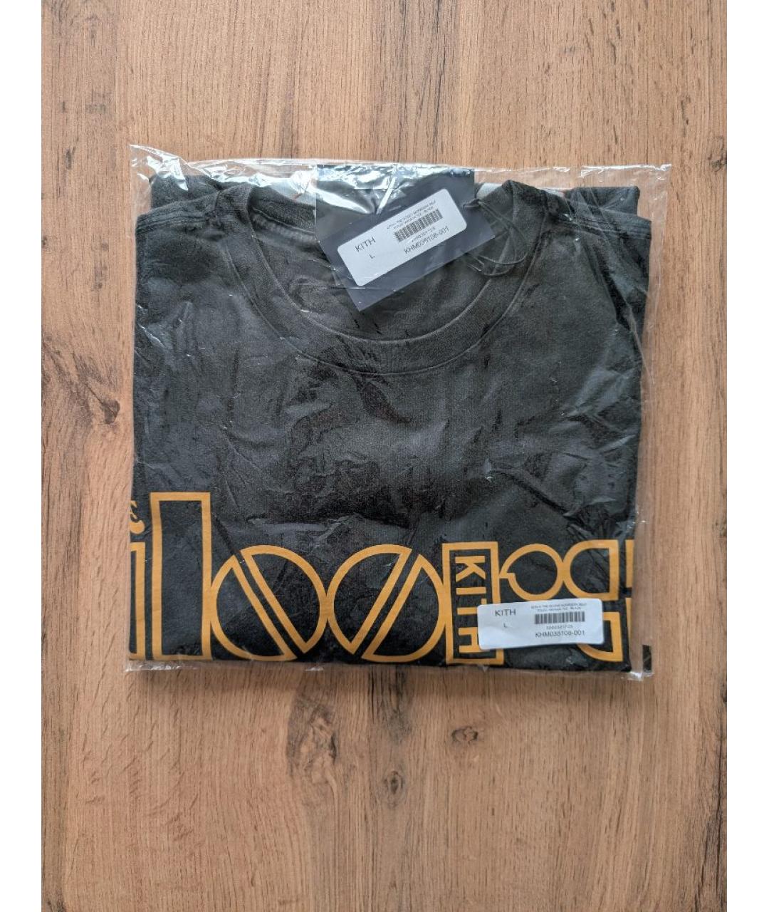 KITH Черная хлопковая футболка, фото 5