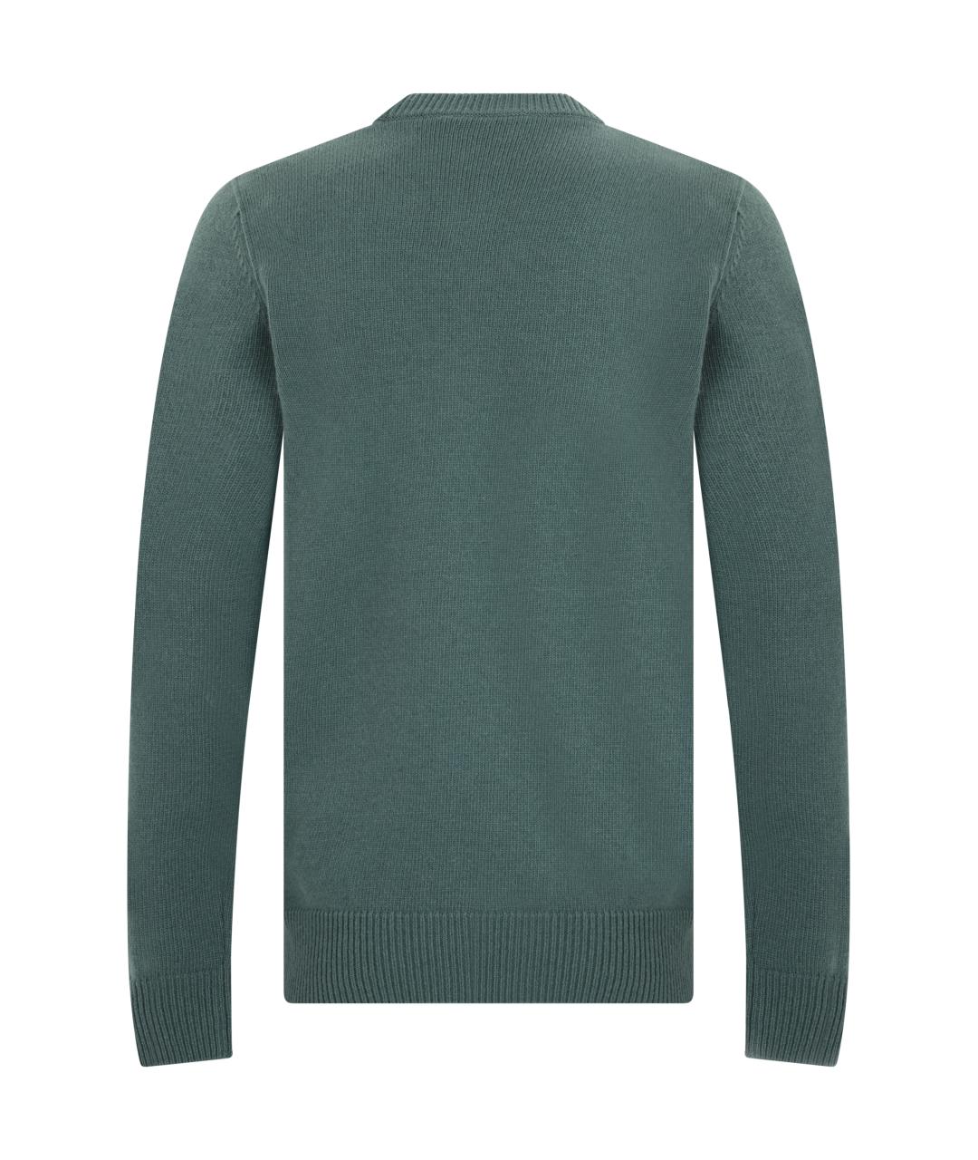 STONE ISLAND Зеленый шерстяной джемпер / свитер, фото 2