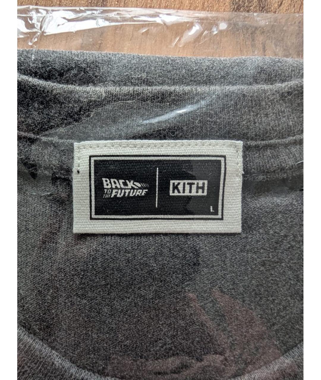 KITH Черная хлопковая футболка, фото 8