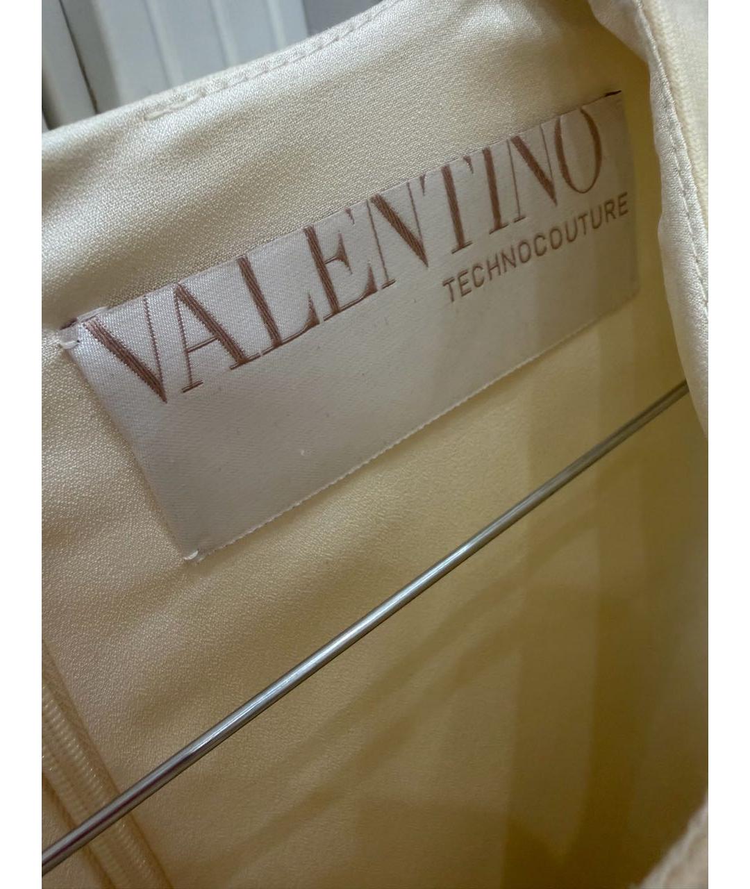 VALENTINO Белое шерстяное вечернее платье, фото 3