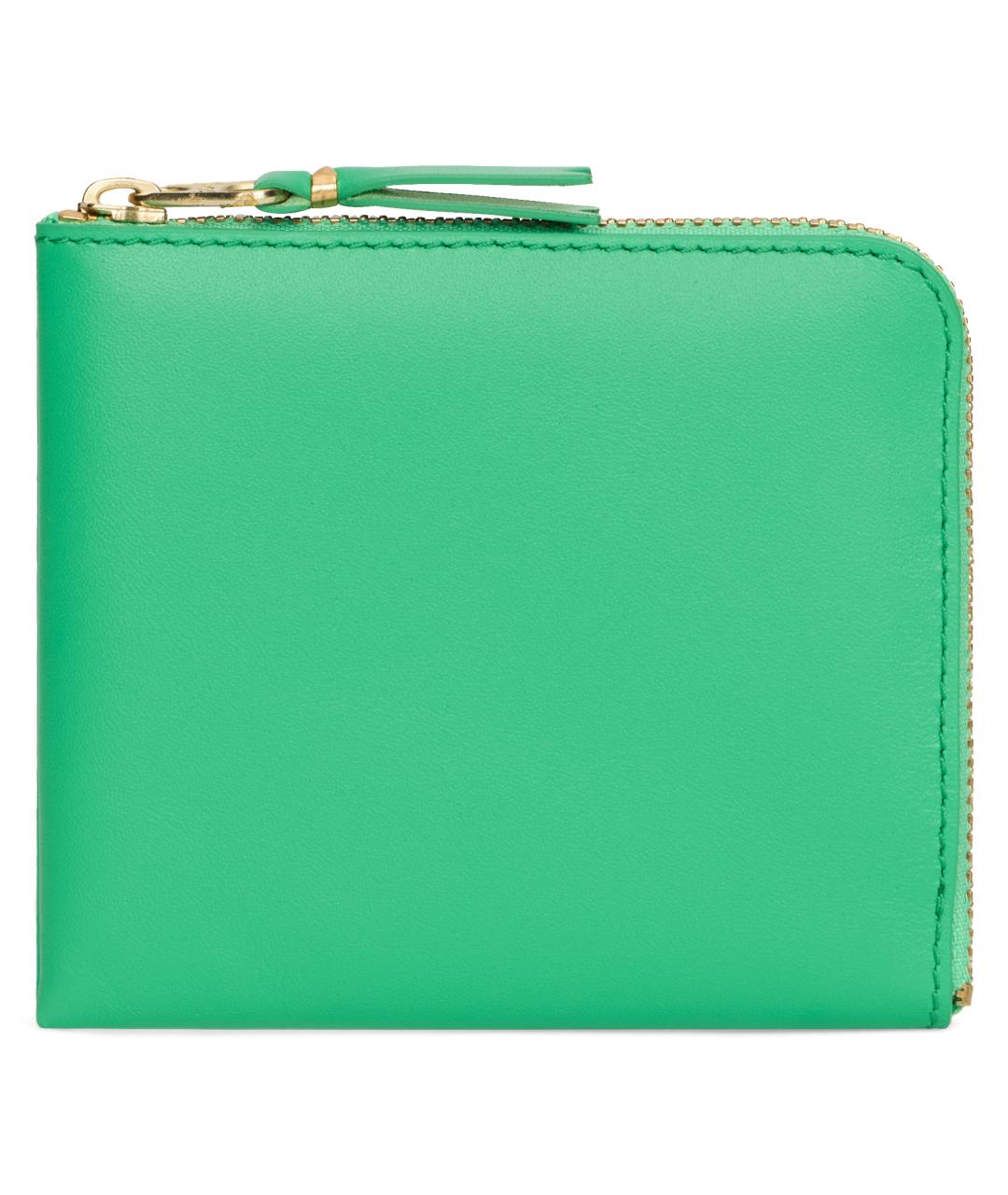 COMME DES GARÇONS WALLET Зеленый кожаный кошелек, фото 3