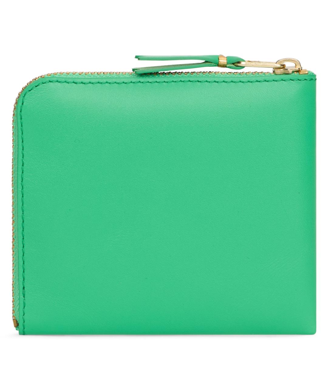 COMME DES GARÇONS WALLET Зеленый кожаный кошелек, фото 2