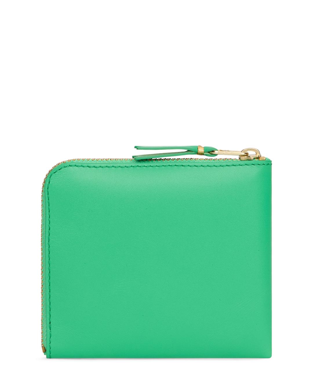 COMME DES GARÇONS WALLET Зеленый кожаный кошелек, фото 1