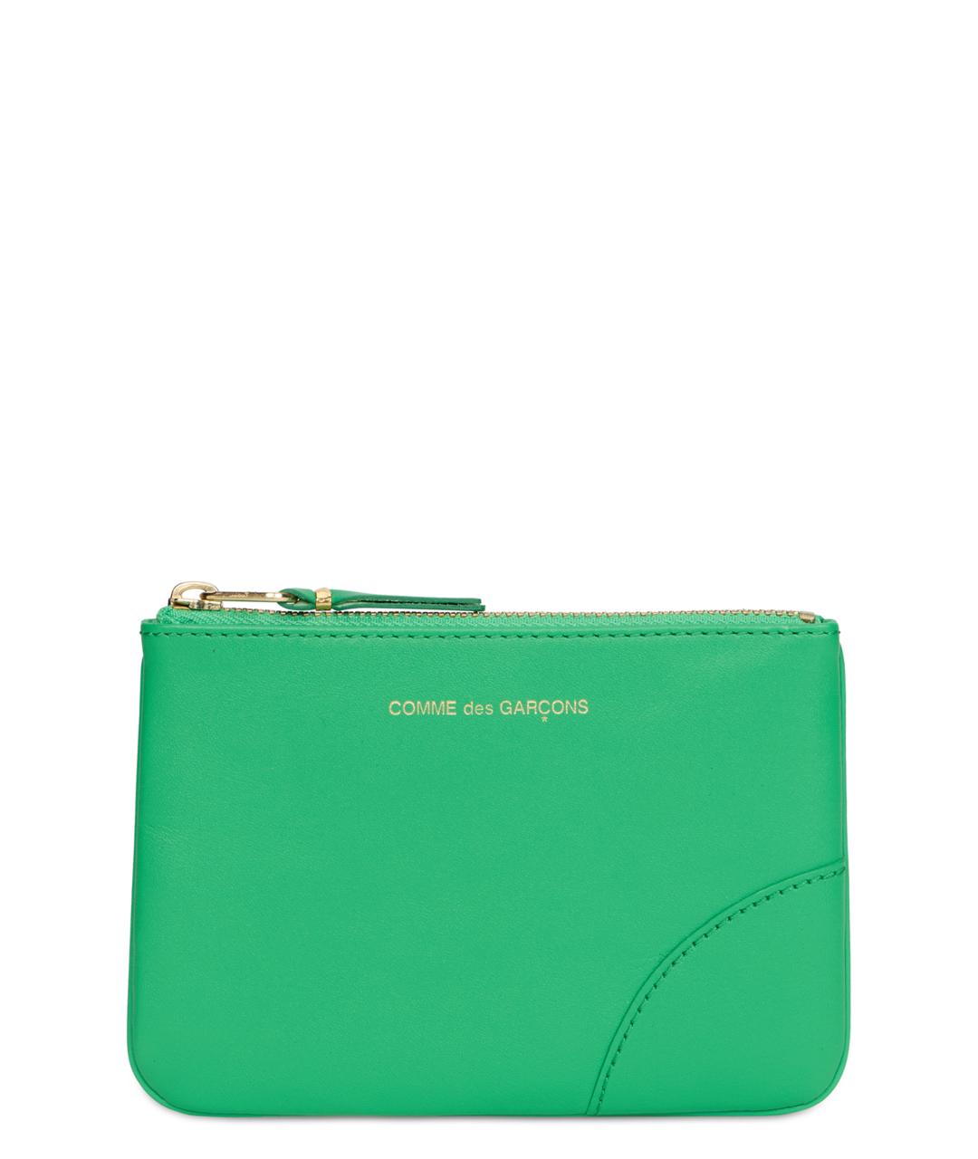 COMME DES GARÇONS WALLET Зеленый кожаный кошелек, фото 1