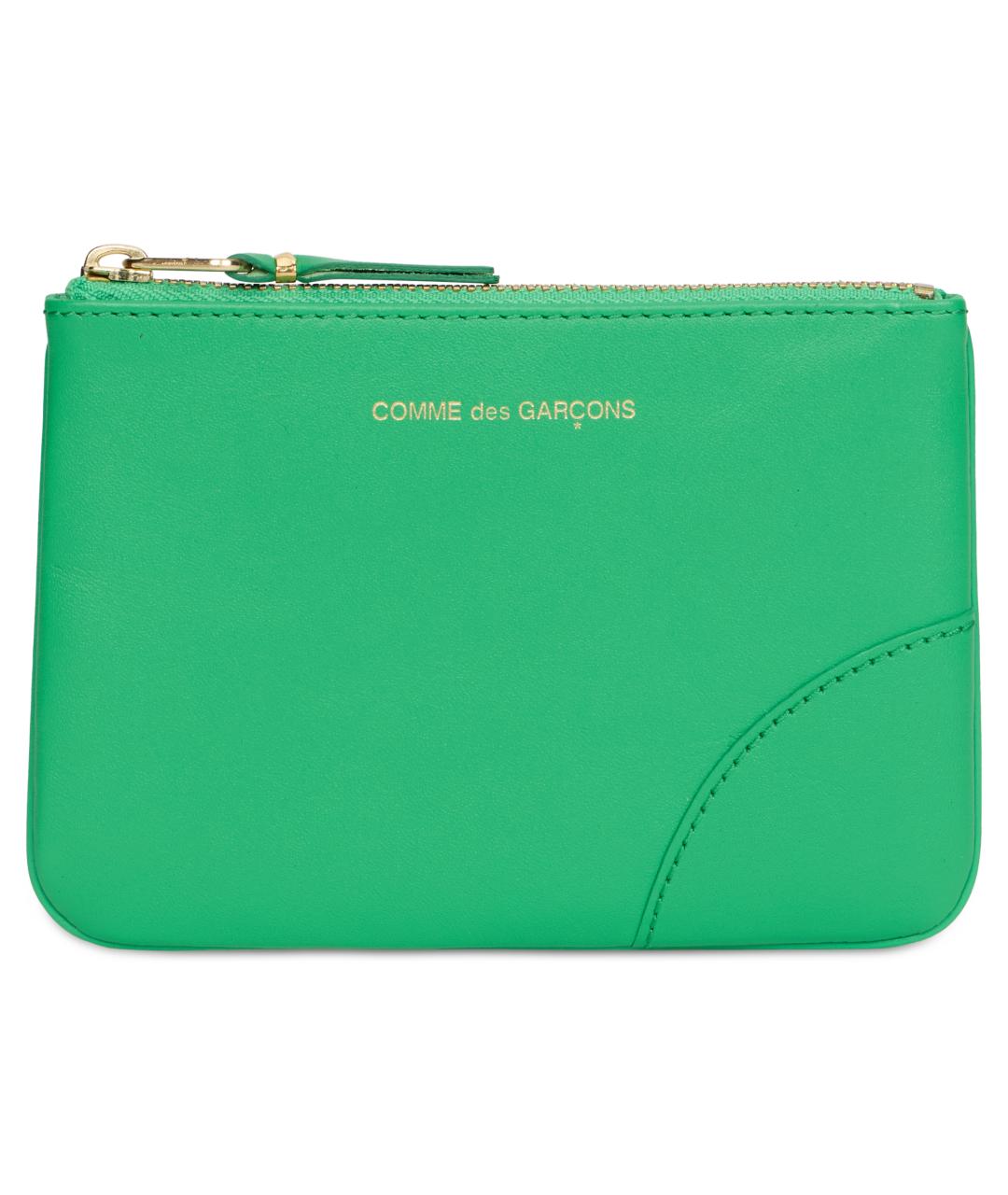 COMME DES GARÇONS WALLET Зеленый кожаный кошелек, фото 2