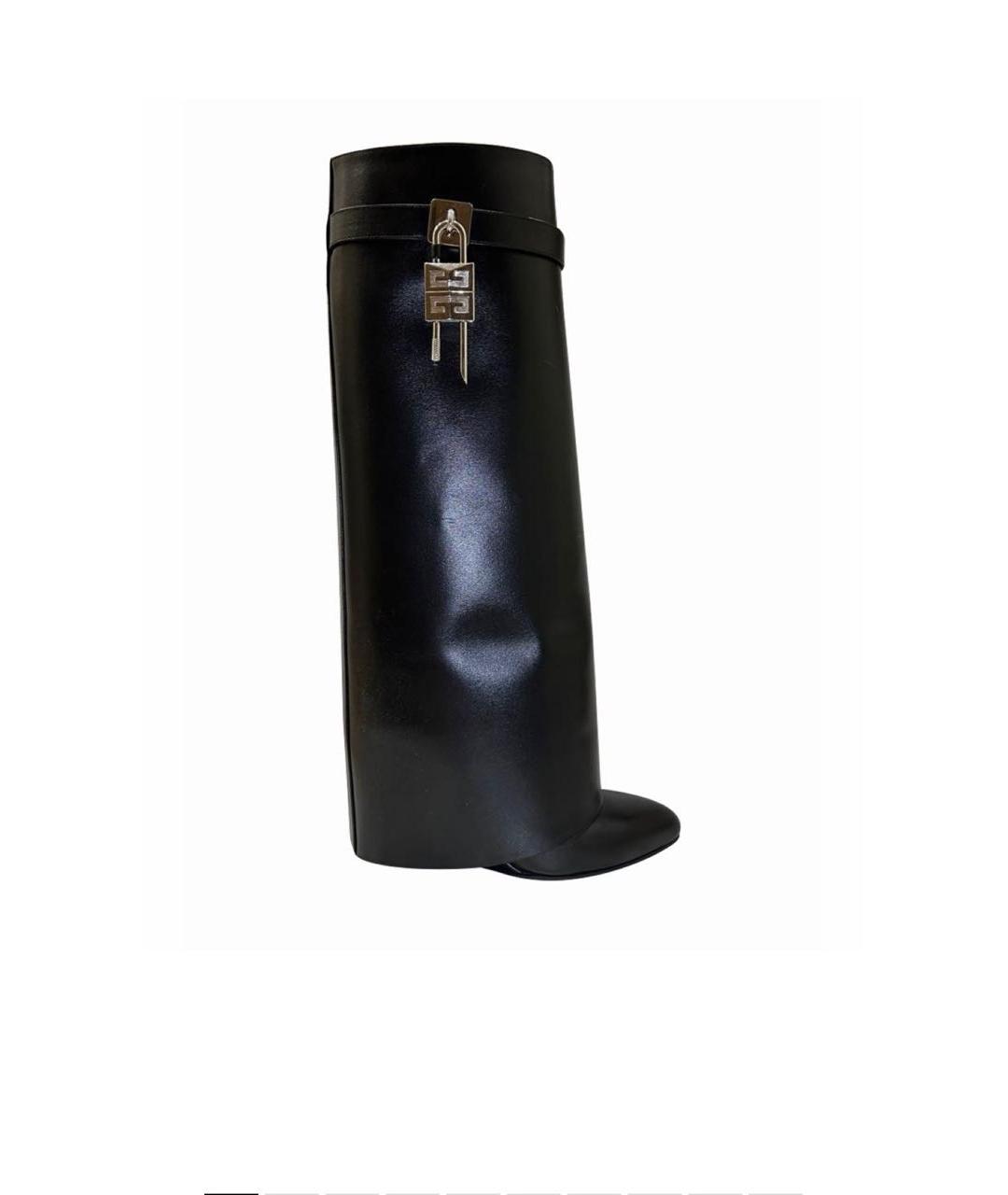 GIVENCHY Черные кожаные сапоги, фото 9