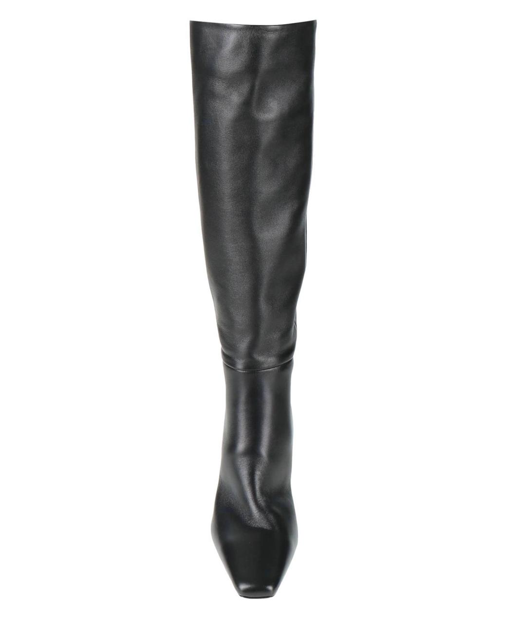 SAINT LAURENT Черные кожаные сапоги, фото 7