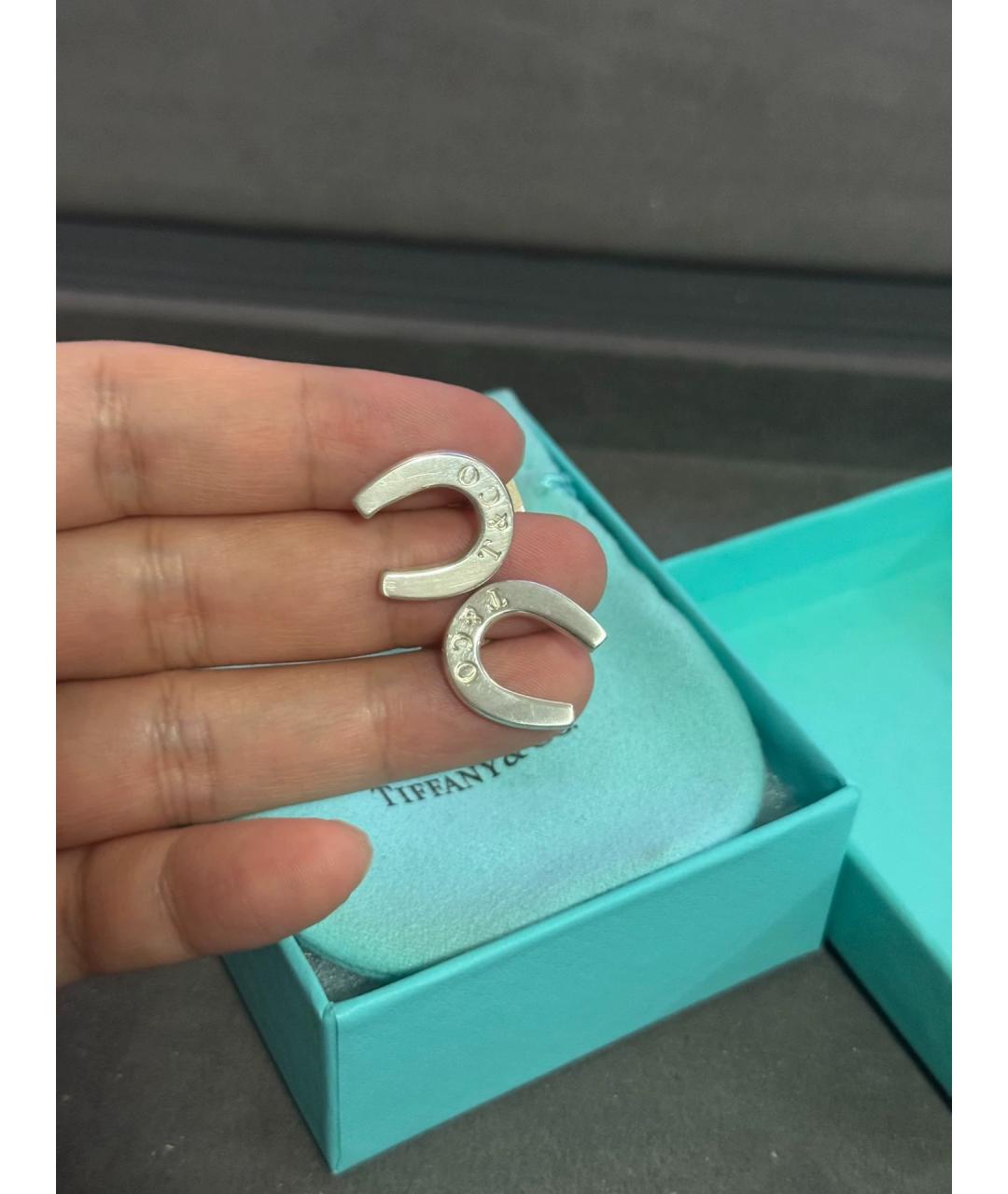 TIFFANY&CO Серебряные серебряные запонки, фото 7