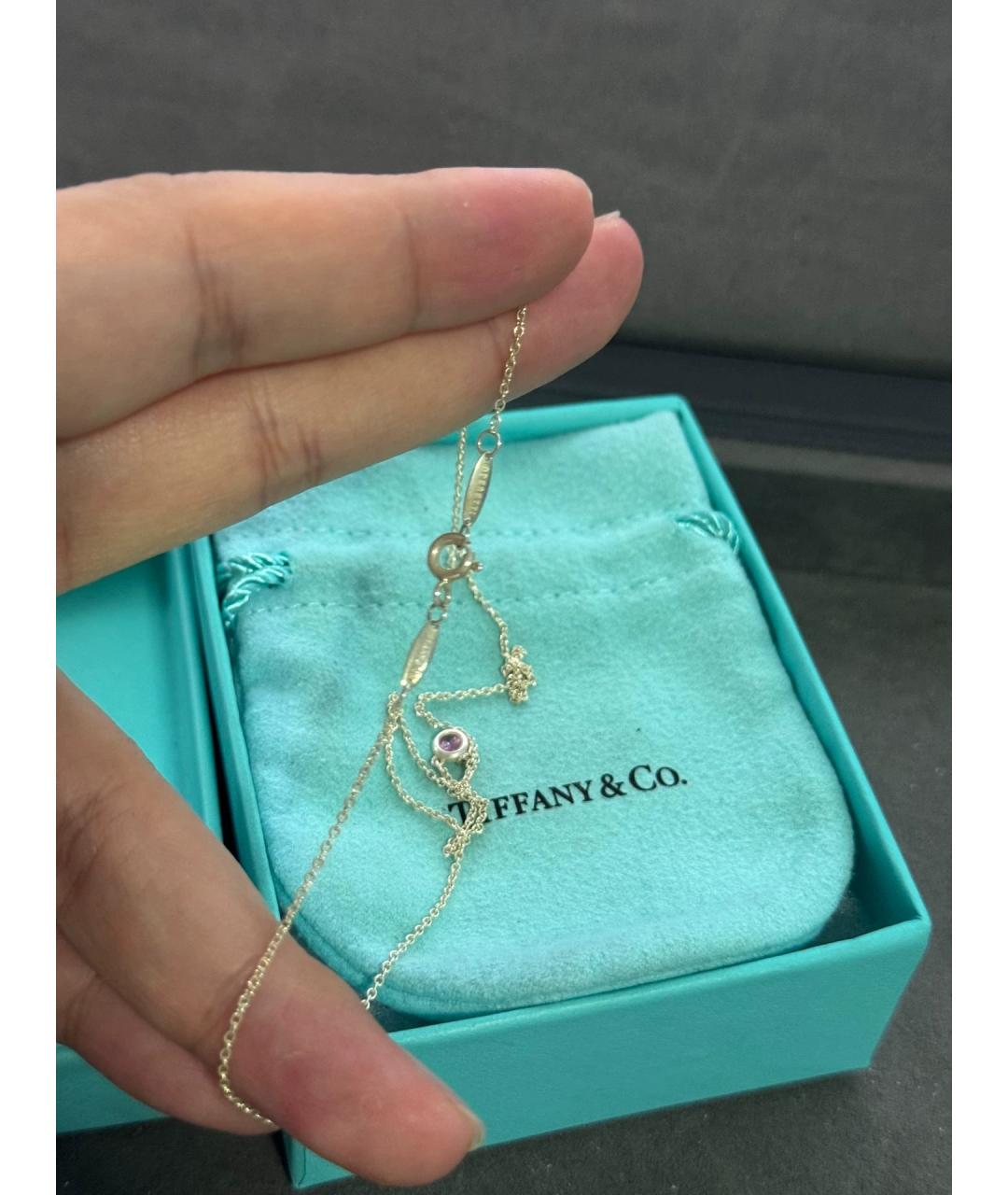 TIFFANY&CO Розовая серебряная подвеска, фото 5