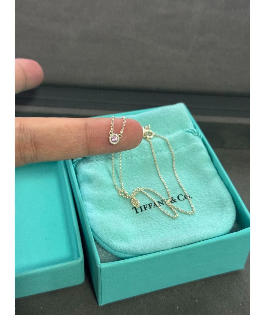 TIFFANY&CO Розовая серебряная подвеска, фото 3