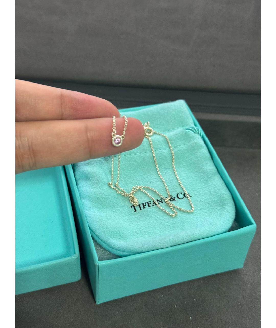 TIFFANY&CO Розовая серебряная подвеска, фото 4