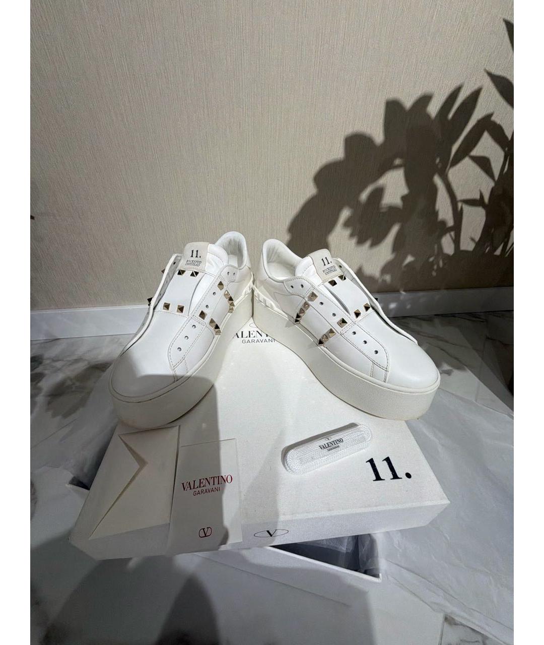 VALENTINO Белые кожаные кеды, фото 6