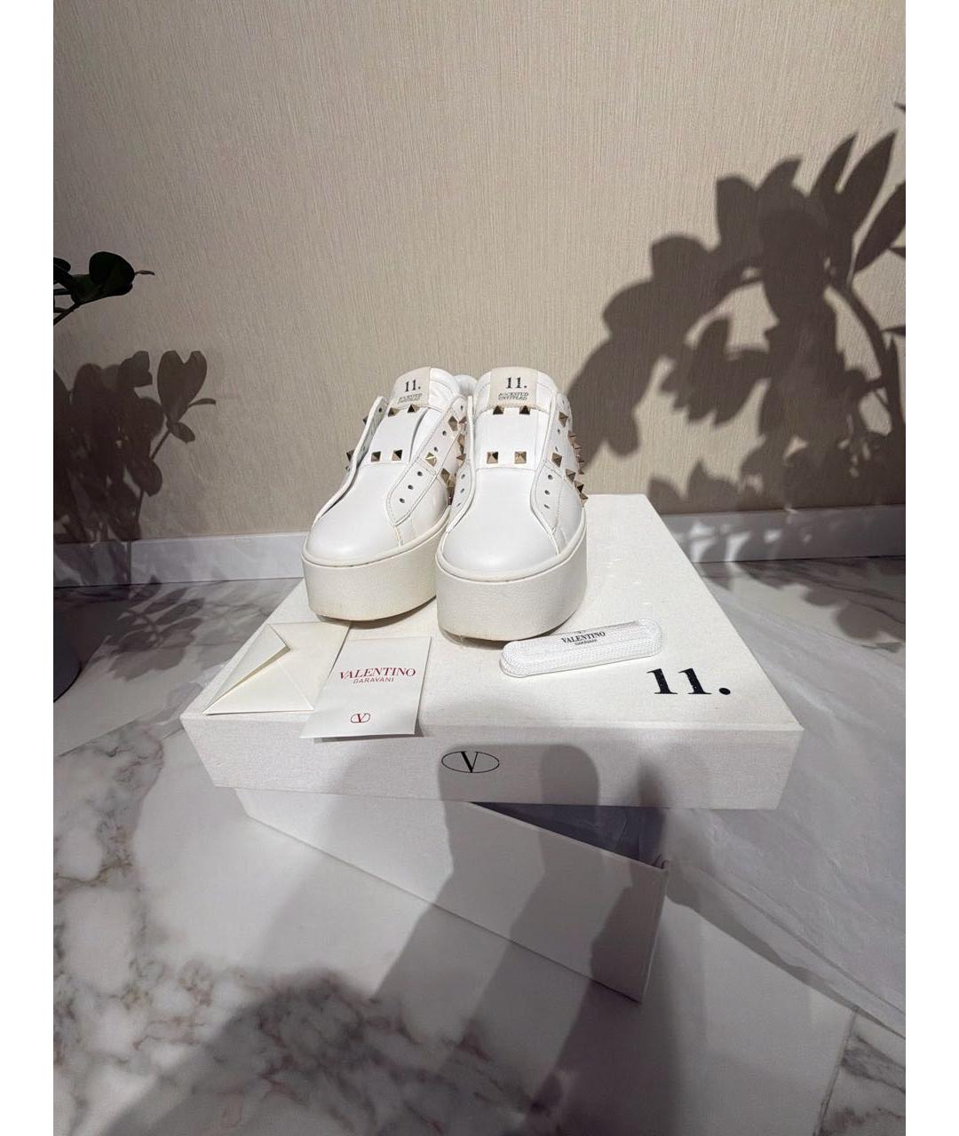 VALENTINO Белые кожаные кеды, фото 5