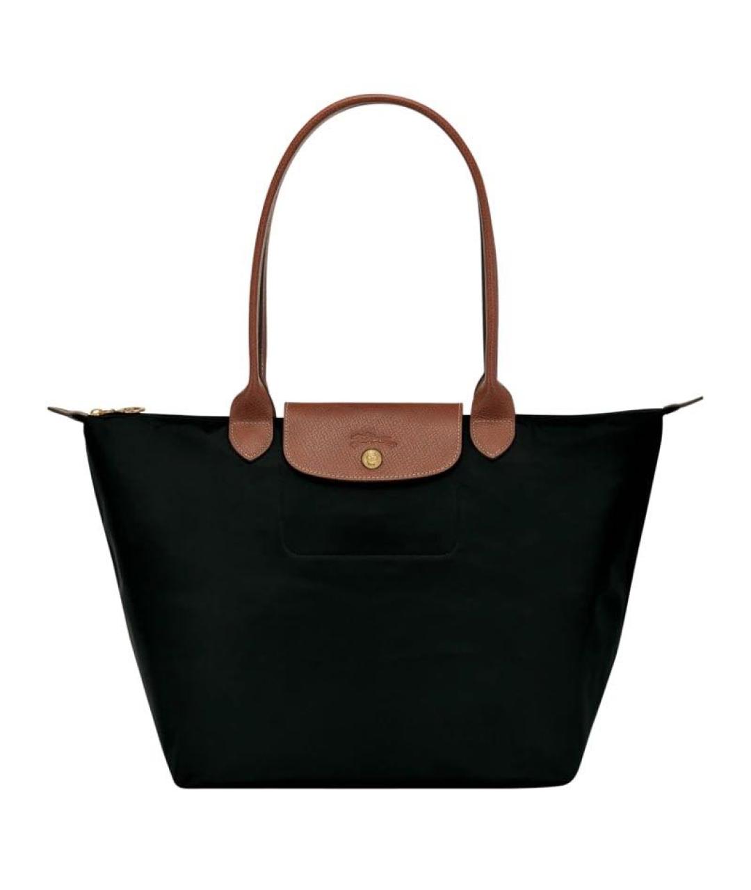 LONGCHAMP Черная тканевая сумка тоут, фото 1