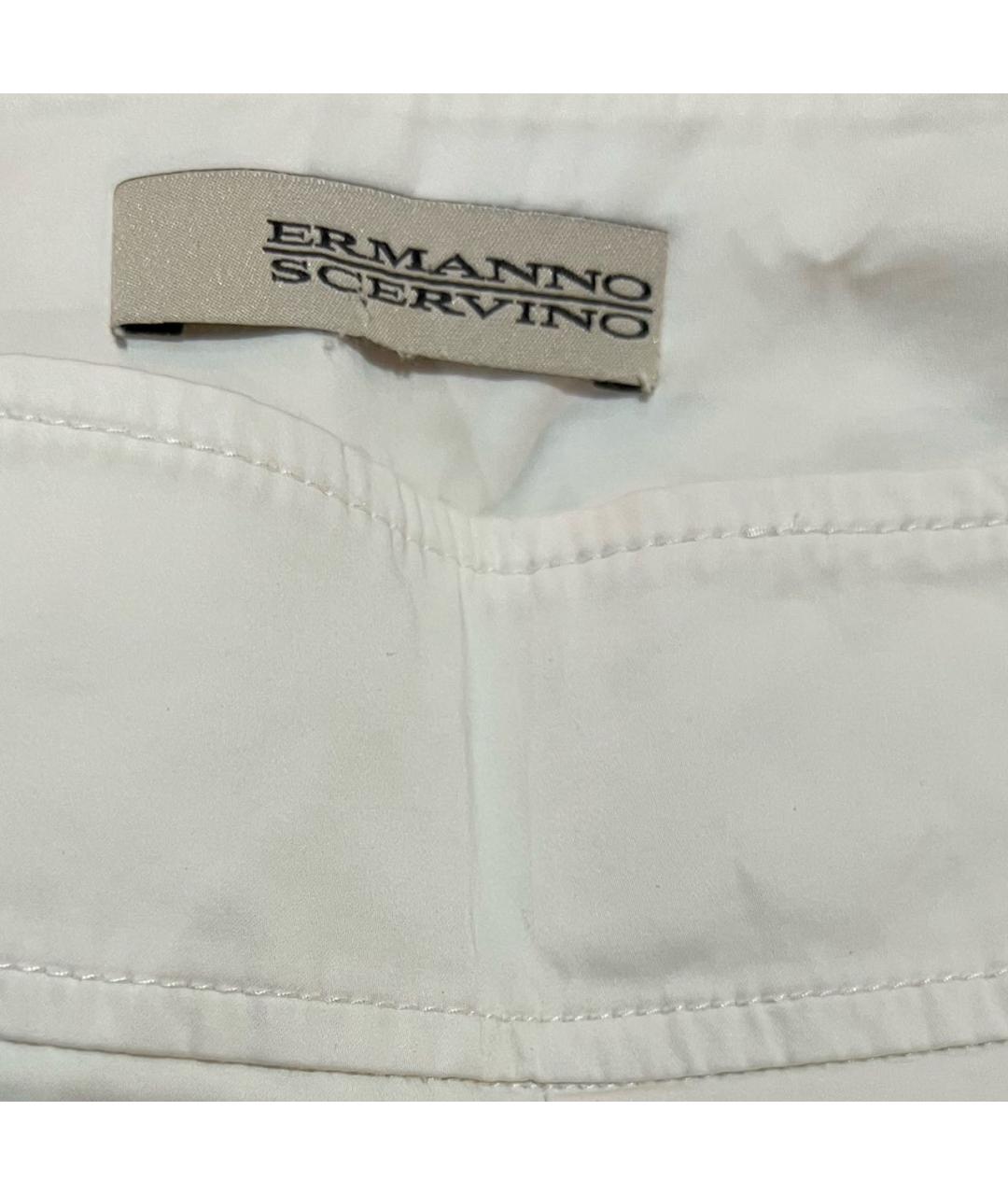 ERMANNO SCERVINO Белые хлопковые брюки узкие, фото 5