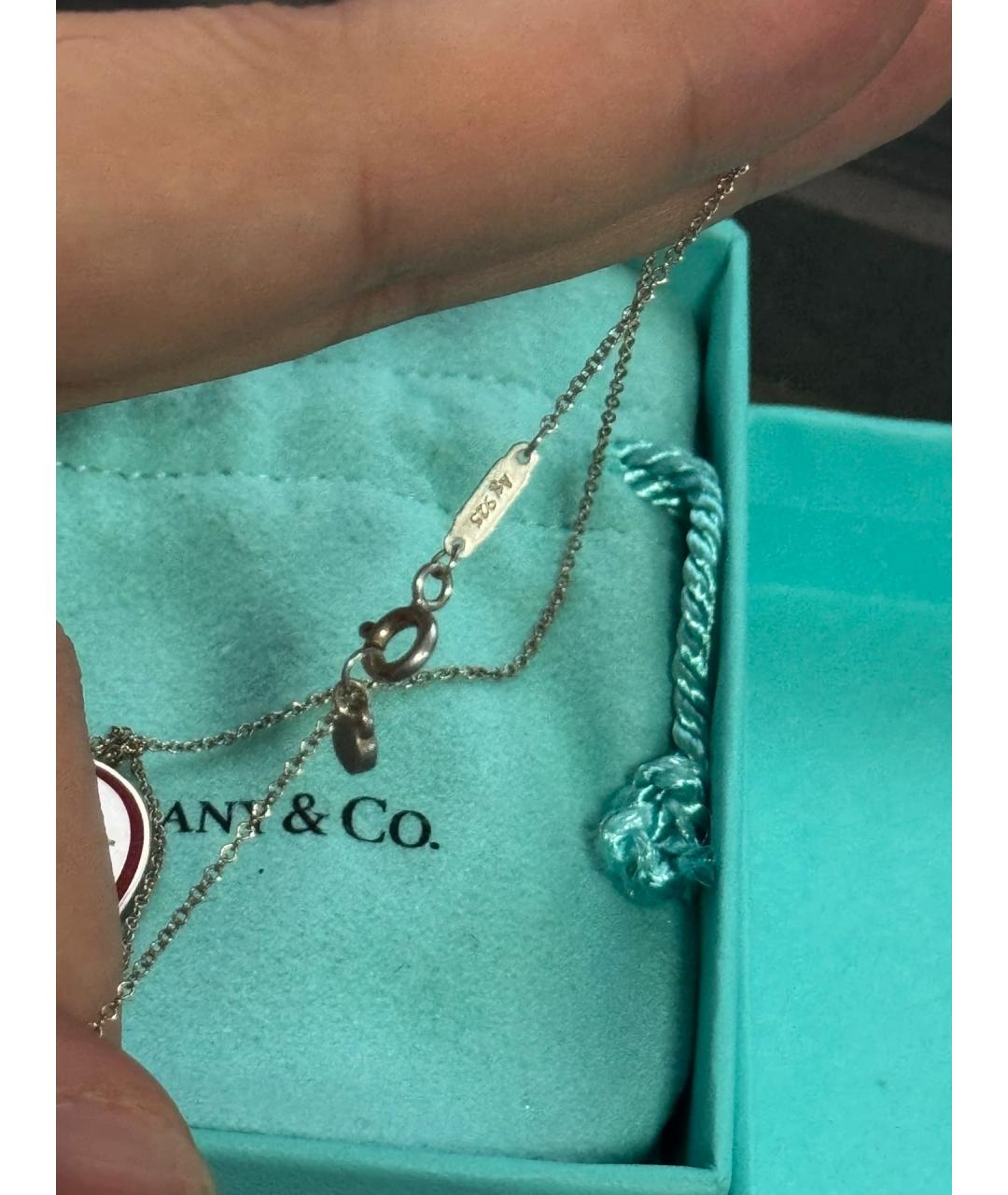 TIFFANY&CO Красная серебряная подвеска, фото 7