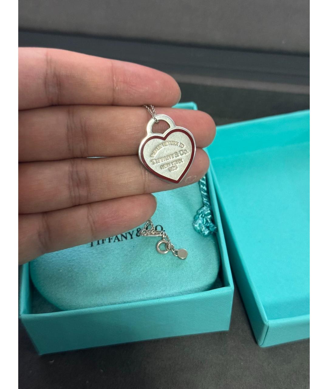 TIFFANY&CO Красная серебряная подвеска, фото 3
