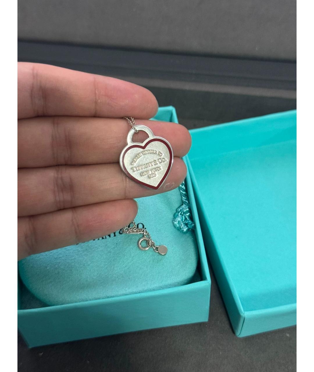 TIFFANY&CO Красная серебряная подвеска, фото 4
